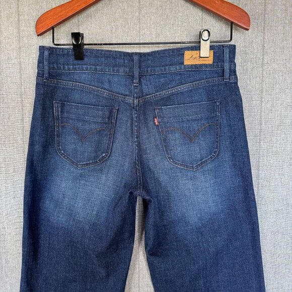 Levi's Y2K Demi Curve Classic Mid Rise Wide Leg Dark Wash Size 10 / 30 - Picture 6 of 15